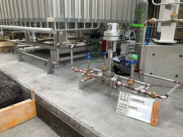 液化窒素供給設備:配管工事、非破壊検査①