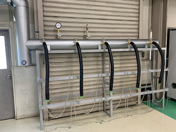 液体窒素供給設備製作・配管工事