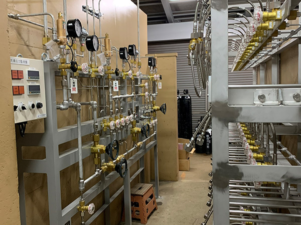 高圧ガス充填所配管工事